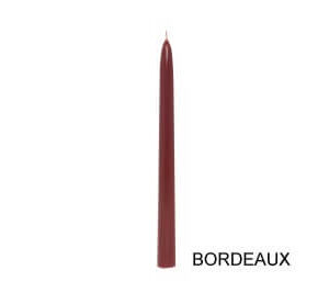 Candela conica 250 mm Bordeaux 12 pz