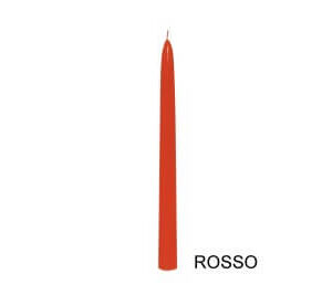 Candela conica 250 mm Rosso 12 pz