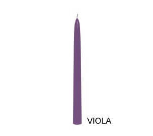 Candela conica 250 mm Viola 12 pz