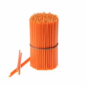 Candela Profumata in cera d'api 10 pz Arancio H=16 cm D. 5 mm