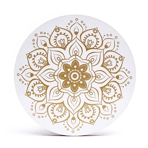 Sottobicchieri Mandala bianco set da 6