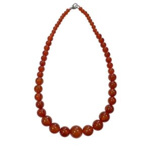 Collana in Corniola Rossa perle qualità A