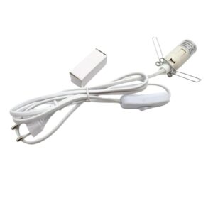 Cavo alimentazione mt 1,5 con lampadina 15w